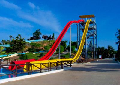 China Thrilling Water Park Equipment Rainbow Water Slide Ashland Gelcoat For Race for sale