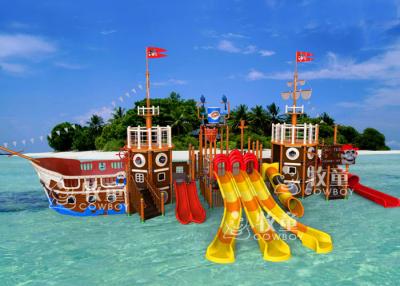 China Piraten-Schiffs-Wasser-Spielplatzgeräte/Innenhandelsspielplatz schiebt zu verkaufen