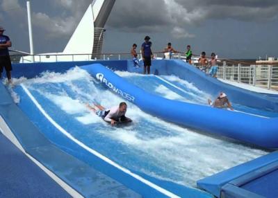 China Promotional Water Wave Pool Logo Printed / Double Person Portable Flowrider For Resort Hotel for sale