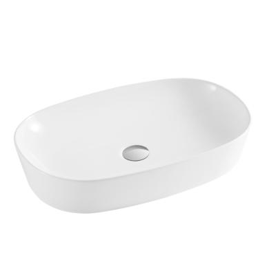 China Without Faucet Ceramic Rectangular Wash Basin Sink White Bowl Art Basin For Bathroom for sale