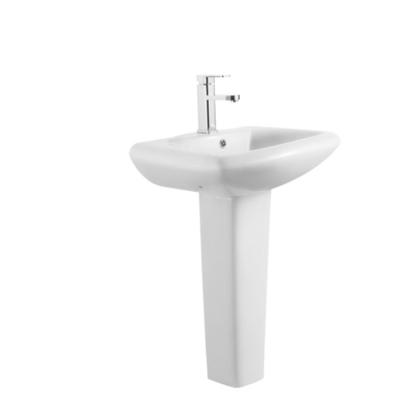 China Modern Wholesale High Quality Bathroom Ceramic Hand Sink With Pedestal for sale