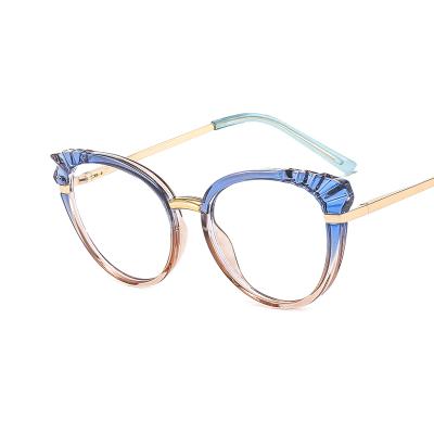 China Anti Blue Light Blocking Glasses KADIMA 15020 Ladies Cat Eye Shell Pattern Glasses Frame New, Office and Home Glasses Frame 2021 for sale