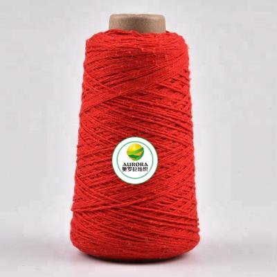 China Wholesale Recycled 2.5S 650TPM High Tensile Soft Cotton Blend Blended Blanket Yarn Red for sale