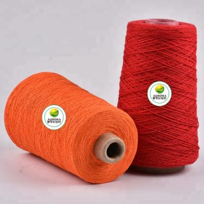 China Factory Price NE4/2 Recycled Weaving Yarn Color Dyed Recycled Blend Polyester Cotton Yarns for sale