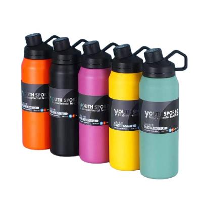 China Sustainable 32OZ 64oz Double Wall Vacuum Insulated Water Bottle Stainless Steel Leakproof Sports Wide Mouth Water Bottle for sale