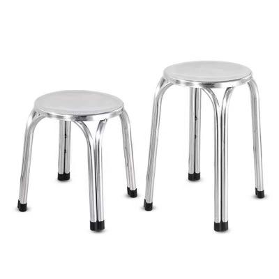 China Contemporary Round Stainless Steel Bar Stool for sale