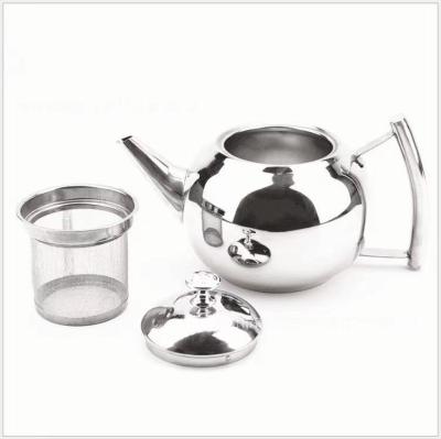 China Factory Price Minimalist Stainless Steel Pearl Teapot Hotel Supplies for sale