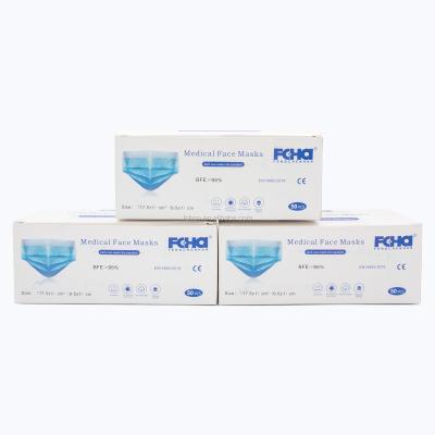 China Comfortable 3 Skin Ply Non Woven Fabric Disposable Dust Masks For Medical for sale