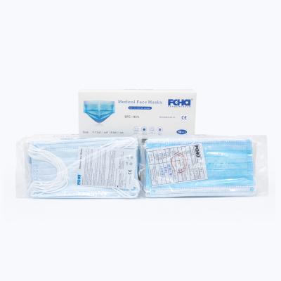 China Face Mask Adult Breathable Medical Surgical Disposable 3ply Face Comfortable Skin for sale