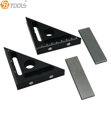 China SBTools Aluminum Magnetic Triangle Aluminum Ruler for Marking and Measuring for sale