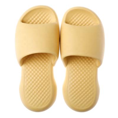 China Fashion Trend Super Soft Thick Soles Unisex Indoor Bathroom Slippers EVA Slides Sandals 2022 Custom Made For Women Men Summer Beach Shoes for sale