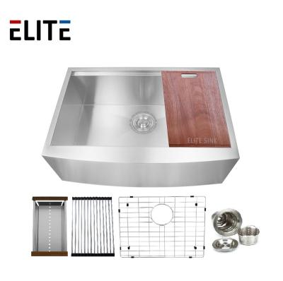 China High Quality Farmhouse Bowl Kitchen Sink Faucet Kitchen Sink Apron Single Elite Sink Apron Without Front 3 Years Modern Square Graphic Design Brushed CN; GUA for sale