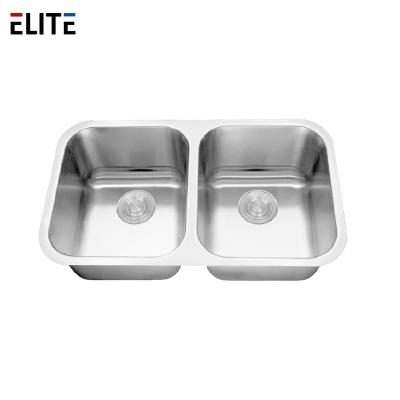 China Without Faucet Double Bowl Stainless Steel Kitchen Restaurant Profession Sink for sale