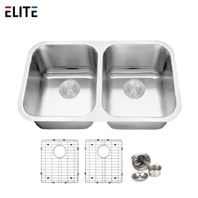 China Without Faucet factory direct undermount double bowl 304 stainless steel sink vietnam manufactured sink for sale