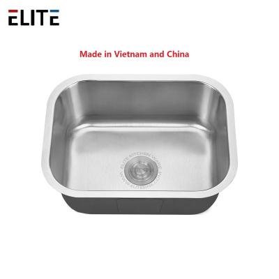 China Without Faucet SU009 Kitchen Pressed Pulled Sink Single Bowl Undermount Sink Made in Vietnam and China for sale