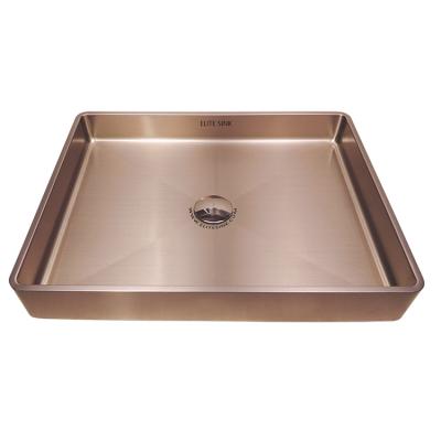 China Without Faucet Undermount Sinks Stainless Steel PVD Colored Sink Restaurant Hand Wash Sink for sale