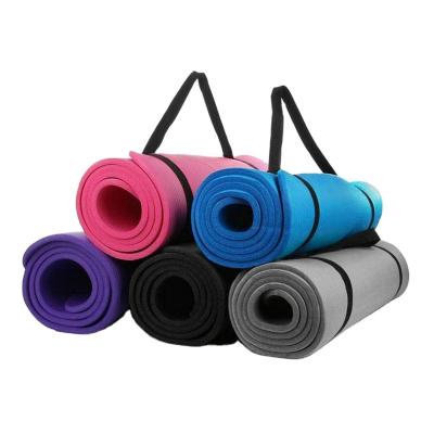 China NBR 10mm fitness yoga mat suitable for environmental protection beginners for sale