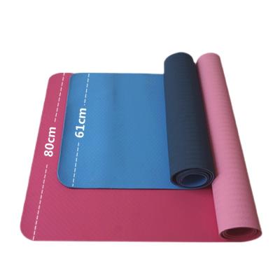 China High Quality Two Color Band Thickened and Widened 8mm Pilates Yoga Mat for sale