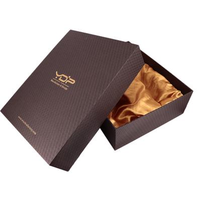 China Handmade Custom Lid Brown Luxury 2 Bottle Red Wine Basic Style Packaging Box for sale