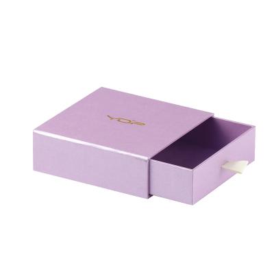 China Light Thin Hot Pink Mini Empty Rectangle Rigid Cardboard Jewelery Packaging Jewelry Packaging Box Purple Beige Cajas Para Joyeria for sale