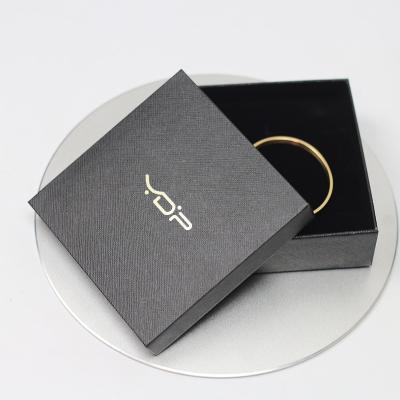 China 100% Handmade Gold Stamping Black Logo Heaven and Earth Cover Jewelry Bracelets Fancy Paper Boxes With Foam for sale