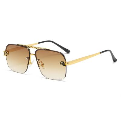 China Round fashion GWTNN OEM Gafas De Sol Cuadradas Fashion Double Lens  Metal Frame Rectangle Sunglasses for sale