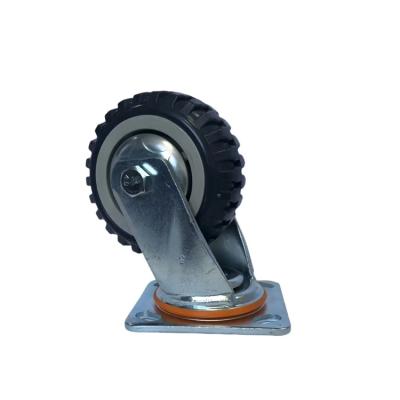 China Wholesale Flat Free PVC Material 5 Inch Industry No-slip Swivel Caster Wheels Load Capacity 230KGS for sale