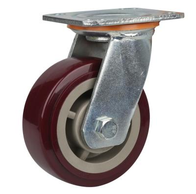 China PIVOT custom size 4 inch 5 inch 6 inch 8 inch swivel PVC caster machine wheel without brake for sale