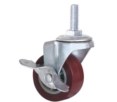 China Other factory direct sale polyvinyl chloride PVC casters with brake industry caster wheel 1in/1.25in/1.5in/2.5in/3in for sale