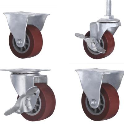 China Other Furniture Mini Red Caster Wheel Swivel/Fixed/Swivel With Brake Mini Chair Casters for sale