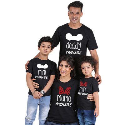 China Mini Mum and Me Dad Cartoon Mouse Sustainable Family T-Shirt Clothes Mom Daughter Father Son Mother Daughter Clothes Matching Outfits Look for sale