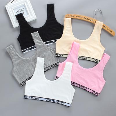 China Girls Soft Accessories Breathable Underwear Kids Bras Children Upper Training Breathable Bras For Teen Girl 8-16y for sale