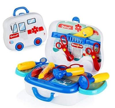 China Pretend Play Toy Set Play Doctor Imaginative Carrying Case Kit Pretend Role Play Toy Medical Kits for Kids Boys Girls Toddlers Birthday Gifts for sale