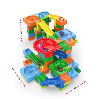 China Building Toy Hot Sale 128 pcs Rolling Track Block Toy Building Block Labyrinth Cube Magic Intellect Toys For Children for sale