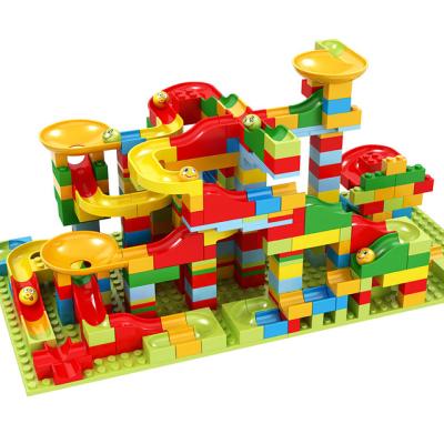 China DIY Brick 336PCS Large Marble Race Building Block Compatible Building Blocks Head Slide Blocks Great DIY Bricks Toys For Kids Gift for sale