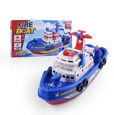 China Toy Boat Pool Fire Boat Marine Ship Model Bath Water Toy Set Summer Toys Birthday Christmas Gifts For Boys Girls for sale