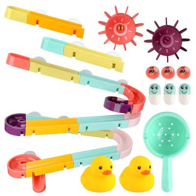 China Bath Toy DIY Baby Bath Time Bathroom Toys Hose Water Bath Toy Educational Pipes 44 Pcs for sale