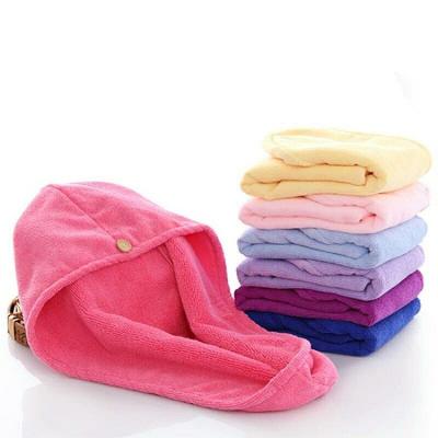 China Custom Wholesale QUICK DRY Quick Dry Hair Towel Microfiber Wrap Hair Turban Towel For Girl Women for sale