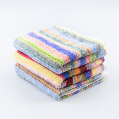 China Child Safe Super Absorbent Soft Stripe Printed Custom Towels Bath Quick Dry 100% Cotton Logo Cotton Towel for sale