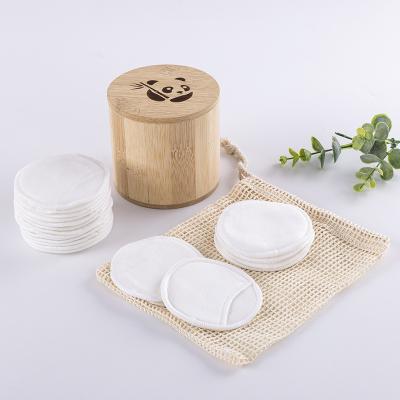 China Reusable Face Makeup Remover Cleansing Pads (20 Packs) with Washable Laundry Bag and Round Box for sale