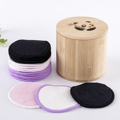 China Three-Layer High Quality Reusable Bamboo Cotton Makeup Remover Face Shield MNZ-016-4 for sale