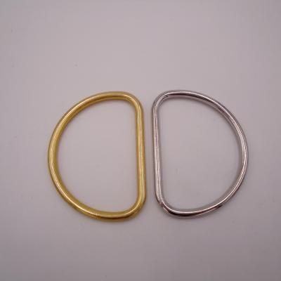 China Eco - Friendly Wire Metal Alloy Gold Plated Inner 4.5cm D Ring For Bag for sale