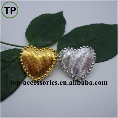 China Dry Cleaning Metal Color Plastic/ABS Heart Design Button For Shirt for sale