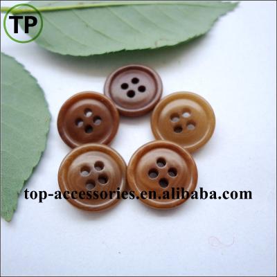 China Real dry cleaning natural ivory four holes corozo button with thin rim for shirt for sale