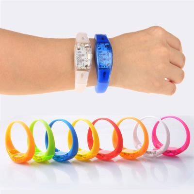 China It flashes by a remote controller Newest Colorful LED light bracelet sound movement led bracelets for party for sale