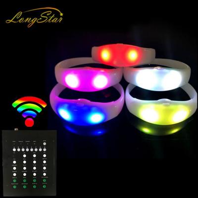 China It flashes by a Remote Control Wristbands For Party Coldplay LED Wristband Nylon Control Wristband Remote Controller for sale