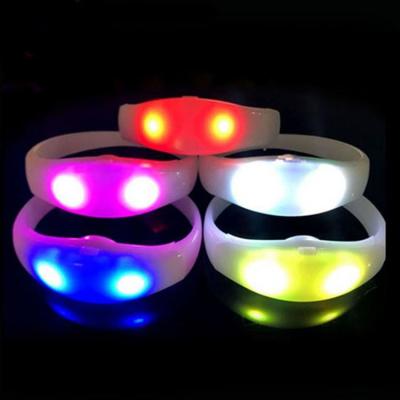 China Change Color Every Time You Press Button Popular Rfid Wristband Wifi LED Flashing Wristband for sale