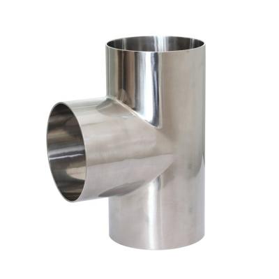 China Beverage Stainless Steel Tee Sanitary Pipe Tee Threaded Fitting Stainless Steel Side Tee for sale