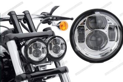 China Luces de conducción impermeables de la motocicleta, haz alto-bajo de 5 linternas redondas de la pulgada LED para el jeep en venta