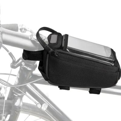 China Waterproof Custom Bike Phone Bags Cycling Frame Pack Waterproof Bicycle Bags Boxes Bag for sale